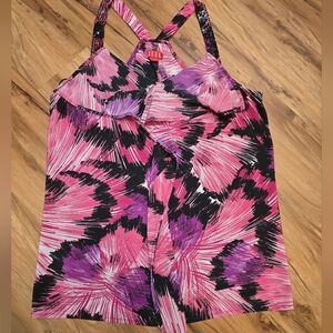 Elle Pink and Black Patterned Shirt